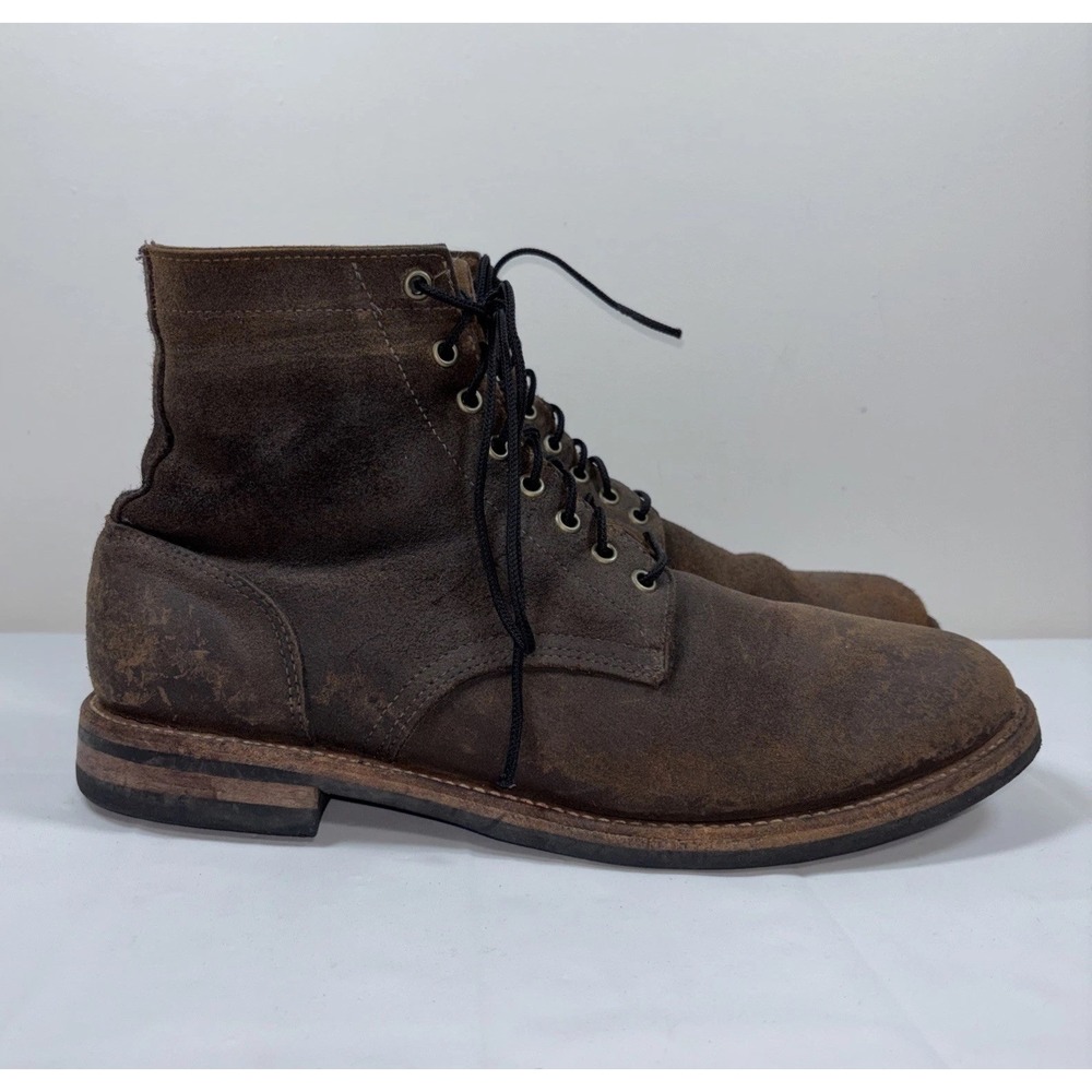 Oak Street Bootmakers Mens 13‎ Trench Ankle Boots Snuff Waxy Mohawk Derby Brown